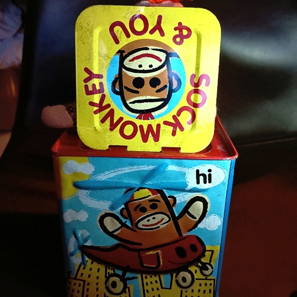 Sock Monkey in a box. - Picture 3 of 5